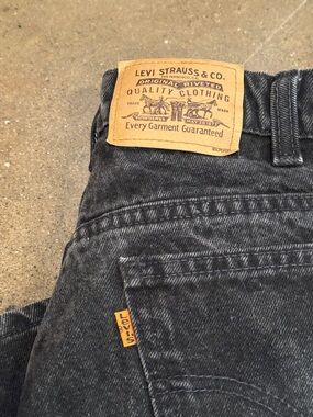Orange Tab Levi's Black Denim Jeans